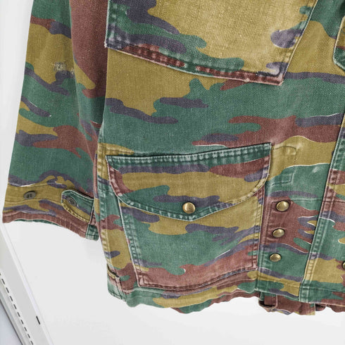 ベルギーアーミー Belgian army 70S ベルギー軍 空挺部隊 パラトルーパー 迷彩 ジグソーカモ ハーフジップ デニソンスモック プルオーバー ミリタリージャケット1972年製 メンズ