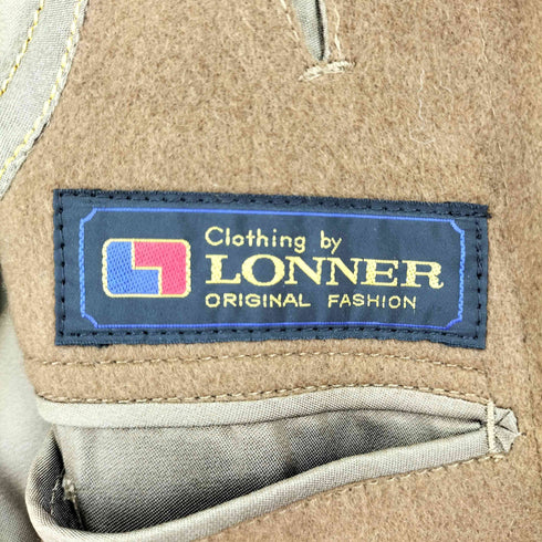 LONNER カシミア100% 比翼ステンカラーコート メンズ