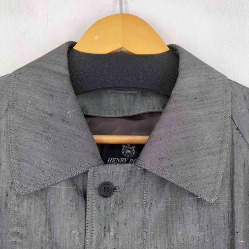 HENRY POOLE 絣 ラグランステンカラーコート メンズ 103