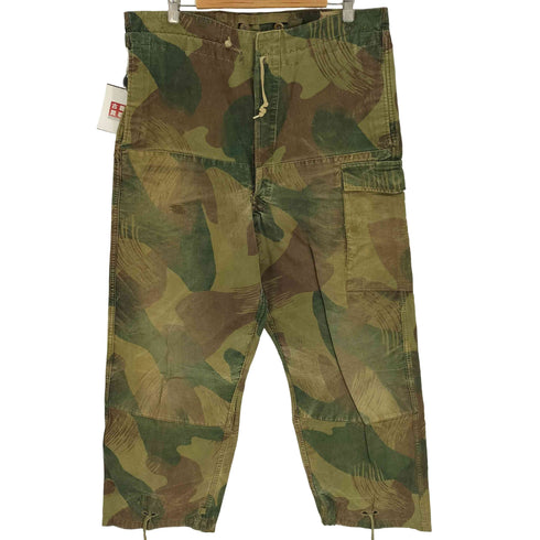 ベルギーアーミー Belgian army 50S ベルギー軍 後期型 迷彩 ブラッシュストロークカモ ボール&ムーンカモ ミリタリーパンツ カーゴパンツ 1956年製 メンズ L