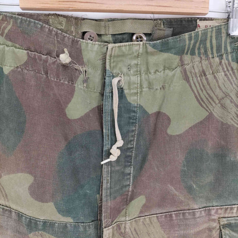 ベルギーアーミー Belgian army 50S ベルギー軍 後期型 迷彩 ブラッシュストロークカモ ボール&ムーンカモ ミリタリーパンツ カーゴパンツ 1956年製 メンズ L