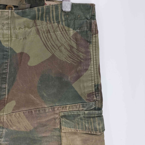 ベルギーアーミー Belgian army 50S ベルギー軍 後期型 迷彩 ブラッシュストロークカモ ボール&ムーンカモ ミリタリーパンツ カーゴパンツ 1956年製 メンズ L