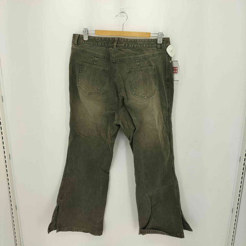 LIVRE DAIRE レインストライプ スリット ベルボトム ブーツカット Y2K VKEI JAPANESE LABEL メンズ 88