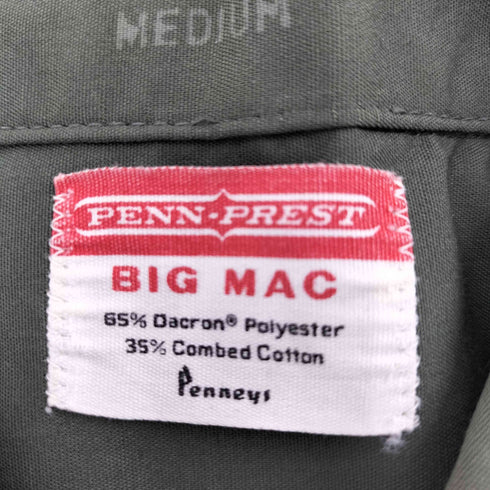 ビッグマック BIG MAC 60S-70S Penneys Penn-Prest S/S ワークシャツ OLD メンズ import:M