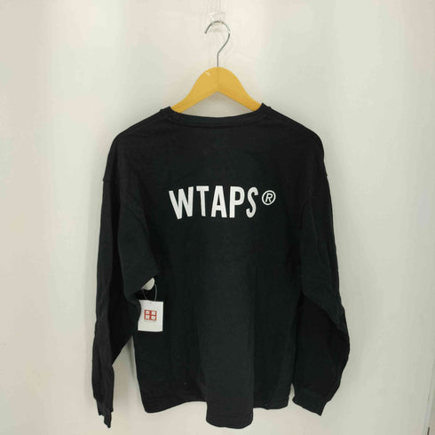 ダブルタップス WTAPS バックロゴプリント クルーネック長袖Tシャツ カットソー メンズ X01