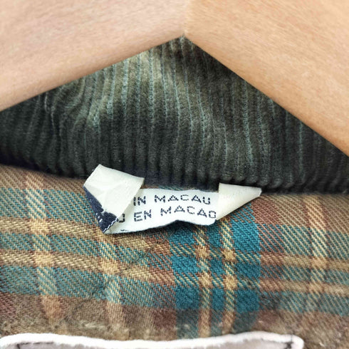 裏地チェック 襟コーデュロイ ハンティングジャケット メンズ JPN:L