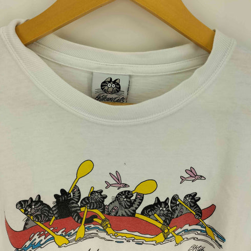 クレイジーシャツ CRAZY SHIRTS 90-00S クリバンキャット プリント S/S クルーネック Tシャツ メンズ import:S