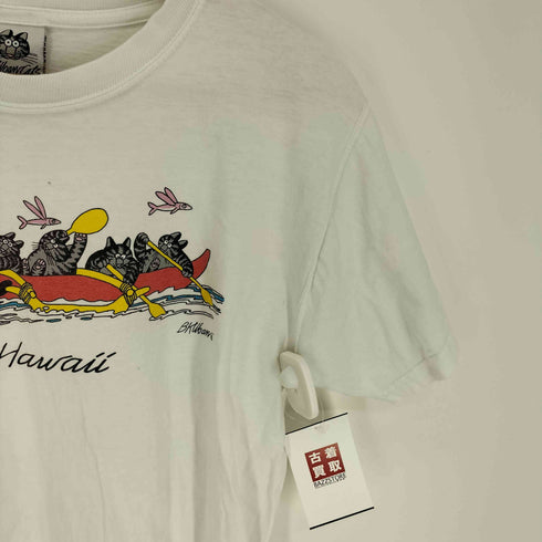クレイジーシャツ CRAZY SHIRTS 90-00S クリバンキャット プリント S/S クルーネック Tシャツ メンズ import:S