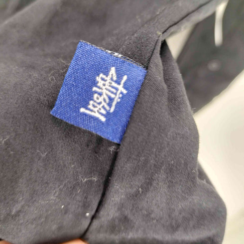 ステューシー Stussy 90S-00S 紺タグ USA製 OLD L/S コットン ワーク シャツ U.S.A 1980 比翼 ボタン メンズ import:L