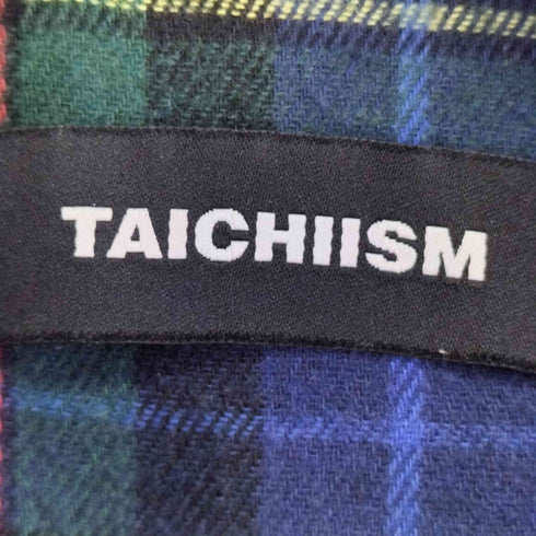 TAICHISM 裏地チェック ダメージ加工 ダックジャケット メンズ import:L