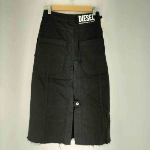 ディーゼル DIESEL デザインブラックデニムスカート レディース US:24