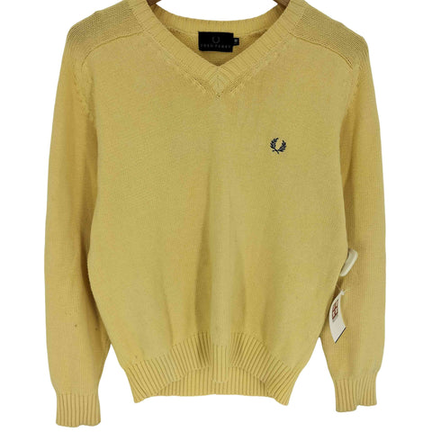 フレッドペリー FRED PERRY Vネック コットンプルオーバー コットン ニット セーター レディース import:M