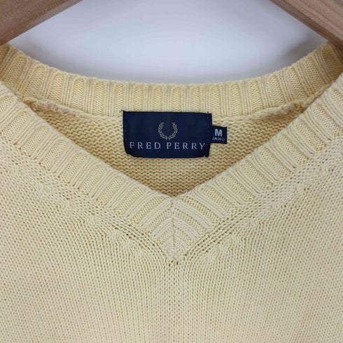 フレッドペリー FRED PERRY Vネック コットンプルオーバー コットン ニット セーター レディース import:M