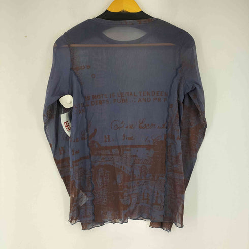 L/S 総柄シースルートップス レディース