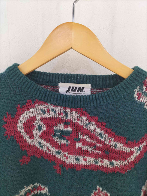 ジュンメン JUN MEN 90S モヘヤ ペイズリー柄 ニット メンズ