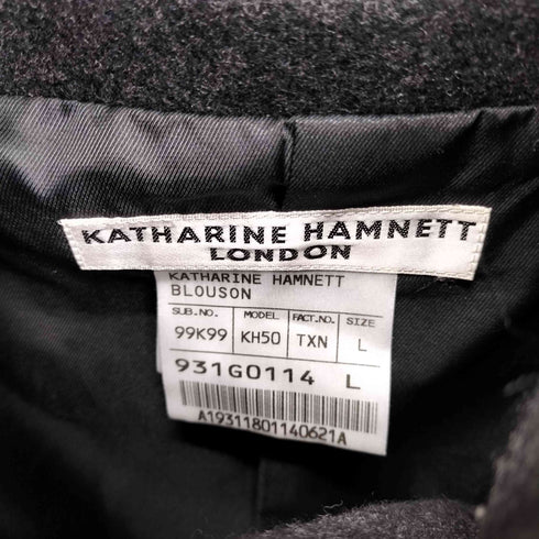 キャサリンハムネットロンドン KATHARINE HAMNETT LONDON デザインウールライダースジャケット レディース import:L