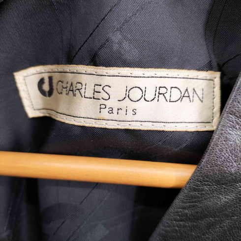 シャルルジョルダン CHARLES JOURDAN デザインレザーコート レディース