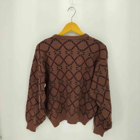 ザスコッチハウス The Scotch House 総柄デザイン ウール クルーネックニット セーター メンズ M