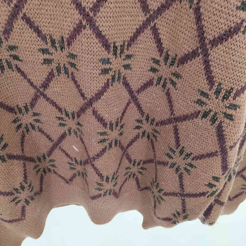 ザスコッチハウス The Scotch House 総柄デザイン ウール クルーネックニット セーター メンズ M