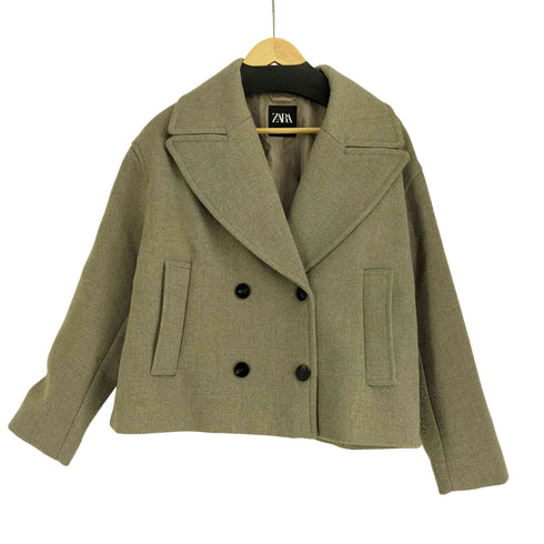 ザラ ZARA ダブルブレスト ショートコート レディース import:S