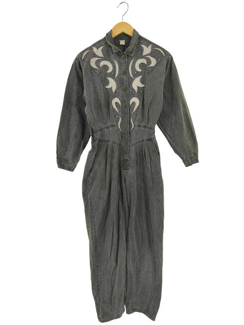 刺繍 つなぎ レディース