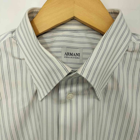 アルマーニコレツィオーニ ARMANI COLLEZIONI ストライプ スナップダウンシャツ ドレスシャツ メンズ FR:42