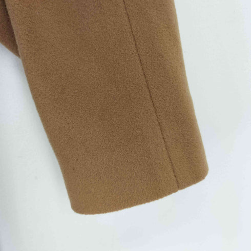 イタリヤ 伊太利屋 カシミア混 リアルファー付き ロングコート レディース 9A2