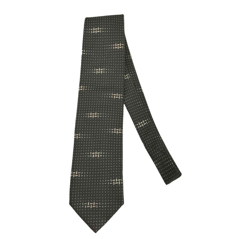 ジョルジオアルマーニ Giorgio Armani 総柄 織柄 シルクネクタイ メンズ