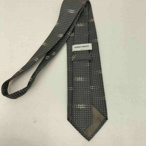 ジョルジオアルマーニ Giorgio Armani 総柄 織柄 シルクネクタイ メンズ