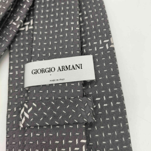 ジョルジオアルマーニ Giorgio Armani 総柄 織柄 シルクネクタイ メンズ