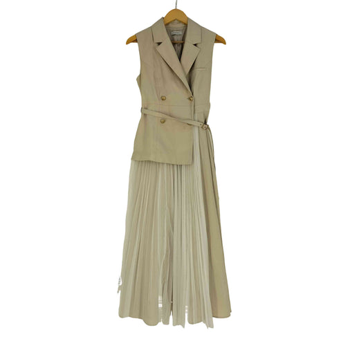 ランダ RANDA レイヤードデザイン ダブルブレスト ノースリーブワンピース レディース JPN:1