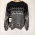 HEKLA KNITTING MILL 70S アイスランド製 ノルディック柄 ウール シャギー ニット セーター 毛長 メンズ EUR:50