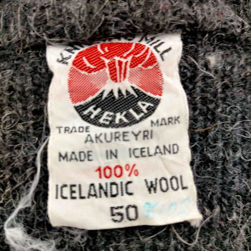 HEKLA KNITTING MILL 70S アイスランド製 ノルディック柄 ウール シャギー ニット セーター 毛長 メンズ EUR:50
