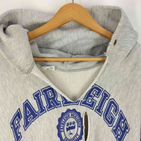 チャンピオン Champion 80S USA製 3段ラバープリント REVERSEWEAVE プルオーバーパーカー メンズ import:XL