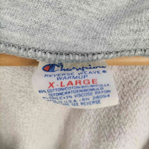 チャンピオン Champion 80S USA製 3段ラバープリント REVERSEWEAVE プルオーバーパーカー メンズ import:XL