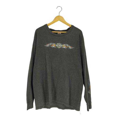 ハーレーダビッドソン HARLEY-DAVIDSON 00S 2002コピーライト アームプリント L/S Tシャツ メンズ import:XL