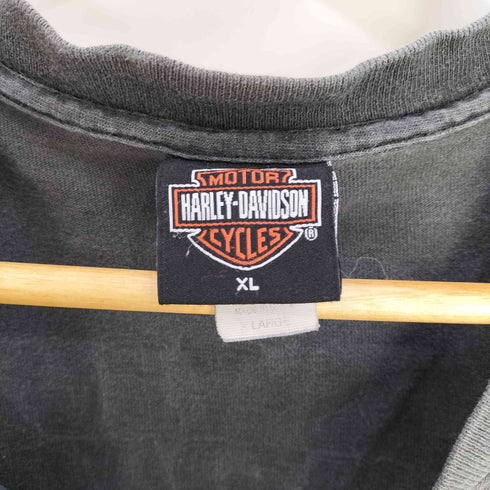 ハーレーダビッドソン HARLEY-DAVIDSON 00S 2002コピーライト アームプリント L/S Tシャツ メンズ import:XL