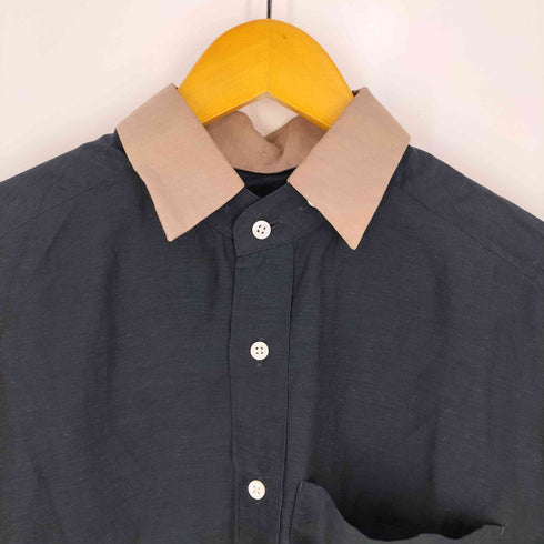 by H 襟切替 キュプラシャツ メンズ JPN:2