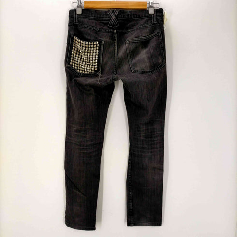 Z VARGAS ザックバルガス スタッズ 装飾 ブラック デニム パンツ Y2K メンズ JPN:S