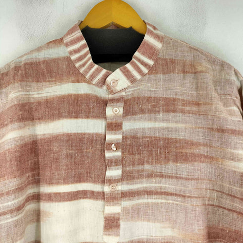 KHADI L/S ハーフボタン ボーダーシャツ メンズ import:XL