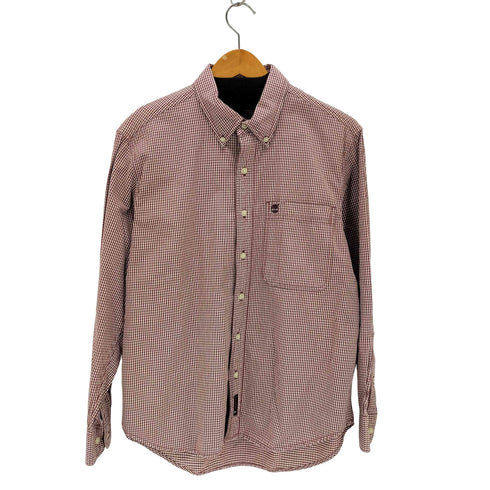 ティンバーランド Timberland ロゴ刺繍ギンガムチェックL/S BD シャツ メンズ import:M