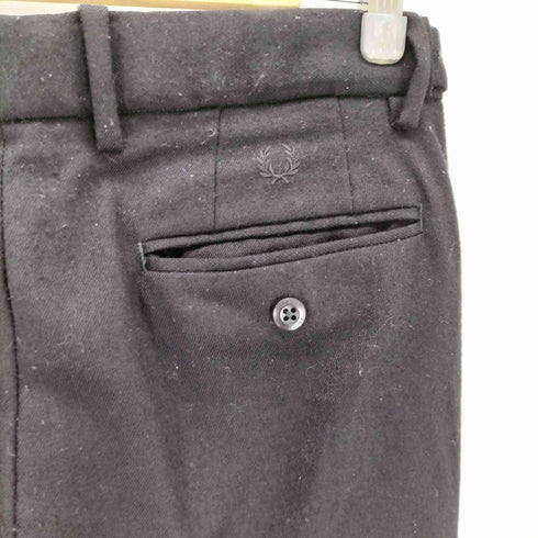 フレッドペリー FRED PERRY 月桂樹ロゴ刺繍 センタープレスウールスラックス メンズ JPN:M