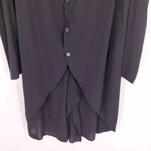 ヨウジヤマモト Yohji Yamamoto collections 24AW CELLULOSE POPLIN ROUNDED HEM SHIRT DRESS セルロースポプリン ラウンデッドヘム シャツドレス レディース JPN:2