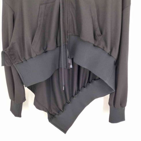 レギュレーションヨウジヤマモト REGULATION Yohji Yamamoto 25SS Pe JERSEY TWILL UNBALANCED HOODIE A Pe ジャージーツイル アンバランスド フーディー A メンズ JPN:2