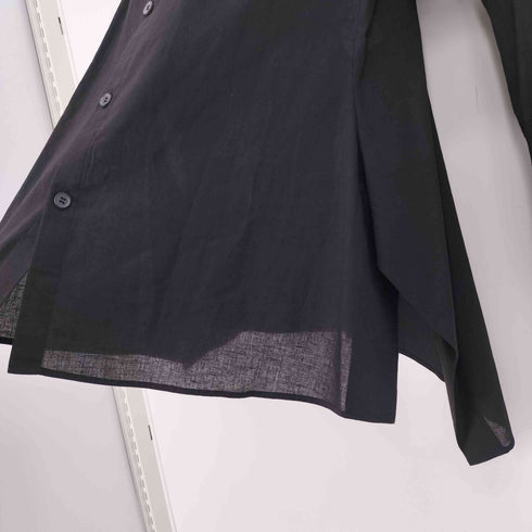 ヨウジヤマモト Yohji Yamamoto collections 25SS 100/-KHADI BACKSIDE FLARED SLIM B 100/-カディ バックサイドフレア スリム B シャツ レディース JPN:2
