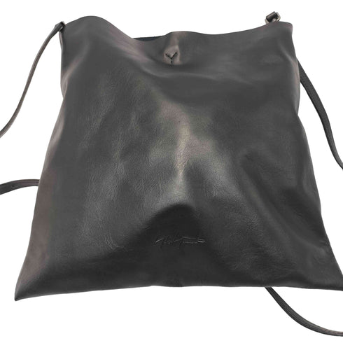 ディスコードヨウジヤマモト discord Yohji Yamamoto 23AW Tetra Black テトラ ブラック カウレザー ショルダーバッグ メンズ