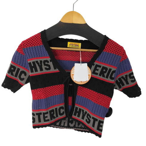 ヒステリックグラマー HYSTERIC GLAMOUR 25SS LOGOボーダー カーディガン レディース FREE