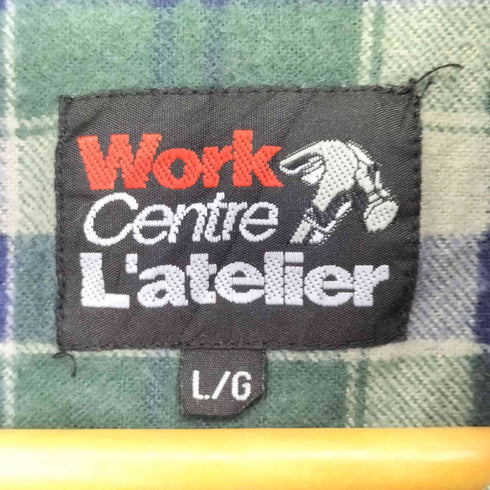 90-00s work centre Latelier L/S ネルシャツ メンズ import:L