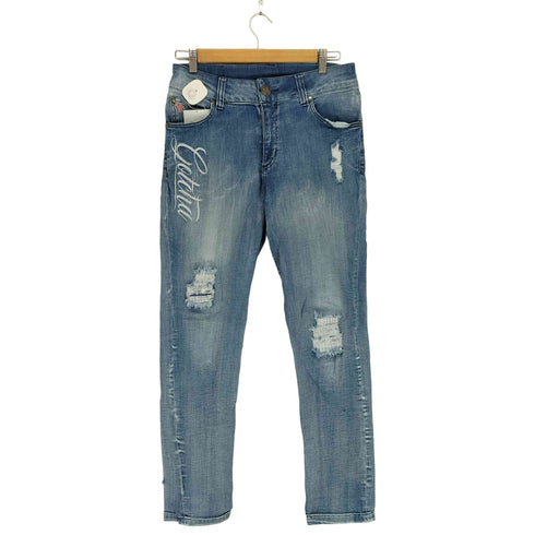 ガッチャ GATCHA Y2K 刺繍ロゴ ストレッチスキニーデニム メンズ JPN:M