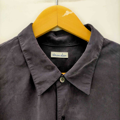 スティーブンアラン Steven Alan 25SS ドレープ レギュラーカラー ショートスリーブ シャツ STANDARD LOOSE BOX メンズ import:XL
